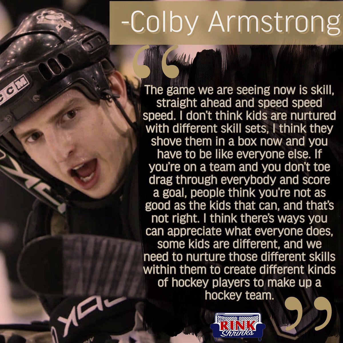 There’s more than one way to be a successful hockey player.

🎧#TheRinkShrinks episode 112
w/ <a href="/armdog/">Colby Armstrong</a> 
therinkshrinks.com