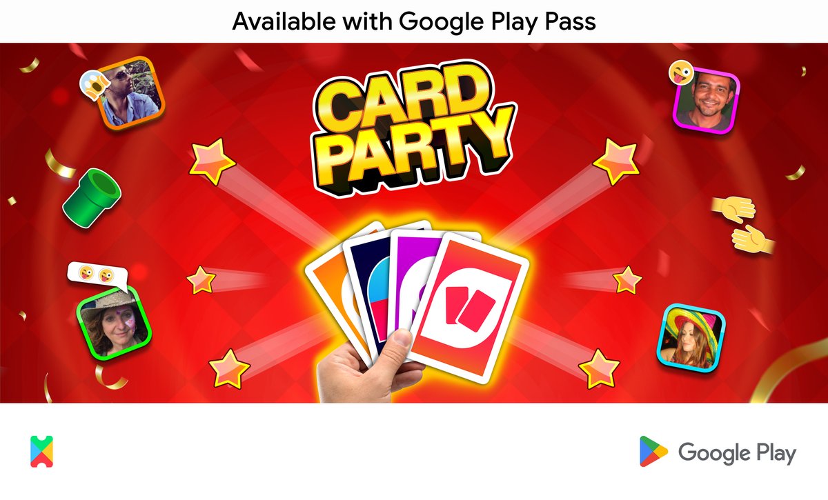 Agent_Oli's tweet photo. We Launched Card Party! Friends Family on Google Play Pass!
Unlock exclusive rewards and bonus coins with your subscription.
Check it out now https://t.co/LuUdj5ATu2 @Googleplay #PayPass
Download the game here: https://t.co/H1mWBVUP7d https://t.co/8YVPQPPXrV