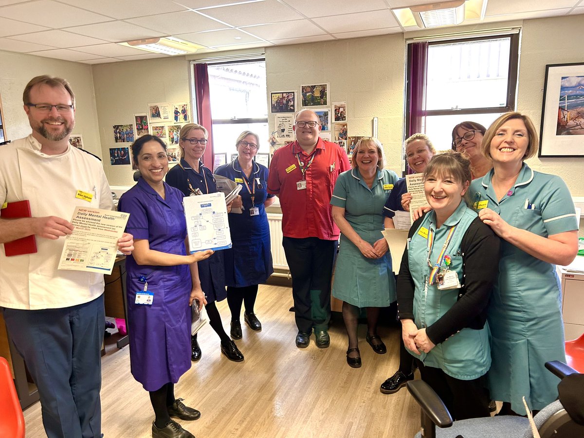 We are off!! Rolling out the adult daily mental health assessment for level of observation and support. 🙌🏻#PatientSafetyFirst #QualityCare #MentalHealthMatters <a href="/RUHBath/">RUH Bath 🏥</a> <a href="/Antonialynch/">Toni Lynch</a>