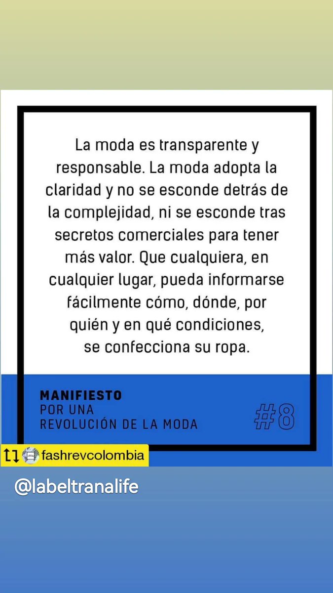 LaBeltranalife's tweet image. #ManifiestoRevolucionario #fashionrevolution #modaconsentido #slowfashion #modasostenible #modacircular #labeltranalife 8/10