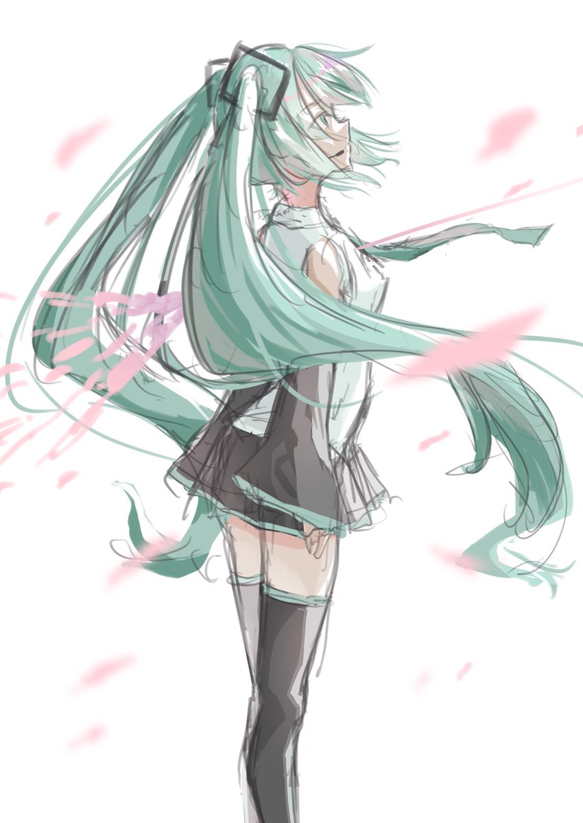 TPnonahaAMLEG's tweet photo. @ZERO_eaka ミクの日に間に合わんかった没やつ(色ラフ) https://t.co/MHnlXuMyC4
