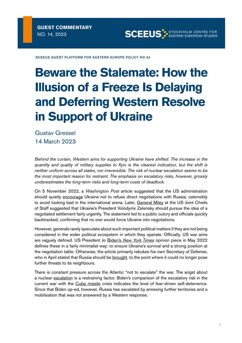 核のエスカレーションを恐れるあまり、西側諸国はウクライナ への支援を控えている。しかし、持続可能な平和のための唯一の条件は、戦場におけるロシアの紛れもない敗北だ。 
