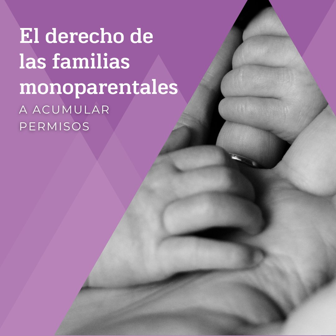 mujeresjuezas's tweet photo. Desde #AMJE nos hacemos eco de la lamentable sentencia de la Sala de lo Social del #TribunalSupremo que niega el derecho de acumulación de permisos por cuidados de hijos/as en #familiasmonoparentales.👩‍👧‍👦

#mujeresjuezas #LasJuezasSíElRestoNo #JusticiaSinIgualdad #IgualdadReal https://t.co/4p57vBL2zC