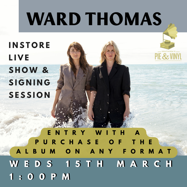 Ward Thomas (@wardthomasmusic) on Twitter photo Hey everyone! We're playing at <a href="/PieVinyl/">PieandVinyl</a> in Southsea, Portsmouth tomorrow!!! And you can get entry when you buy the album!
We hope to see you there 🥳🎉
Check it out here: pandvrecords.co.uk/product/ward-t… Hey everyone! We're playing at <a href="/PieVinyl/">PieandVinyl</a> in Southsea, Portsmouth tomorrow!!! And you can get entry when you buy the album!
We hope to see you there 🥳🎉
Check it out here: pandvrecords.co.uk/product/ward-t…