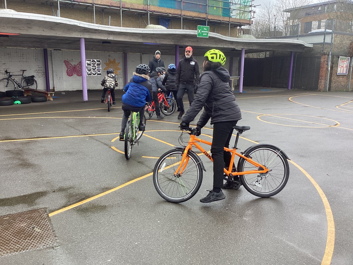 Year 5 have been learning the rules of the road this week during their Bikeability sessions.