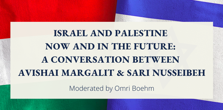 📢 Israel and Palestine Now and In the Future: A Conversation Between Avishai Margalit &amp; Sari Nusseibeh

📅 Mar. 30, 12PM

Join us for a conversation between Israeli philosopher, Avishai Margalit and Palestinian philosopher Sari Nusseibeh. 

Register here:
event.newschool.edu/israelandpales…