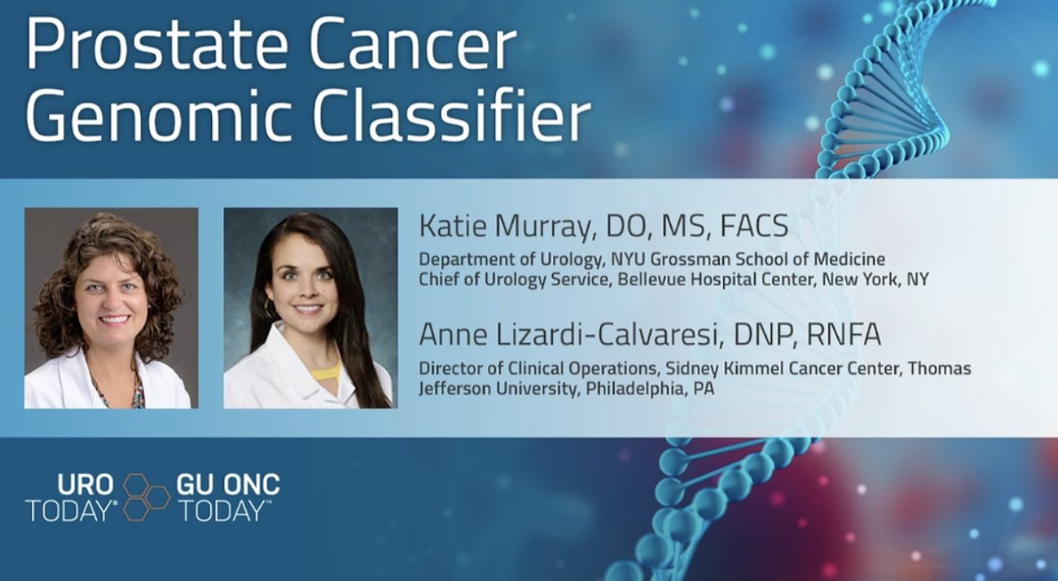 urotoday's tweet photo. Integrating the use of prostate genomic classifiers into clinical practice - a clinical pathway approach. @KSMurrayUro @NYUUrology and Anne Lizardi-Calvaresi discuss a clinical pathway approach for using the Decipher #ProstateCancer genomic classifier > https://t.co/M8yr7wJzx8 https://t.co/Md1tQ1hKc1