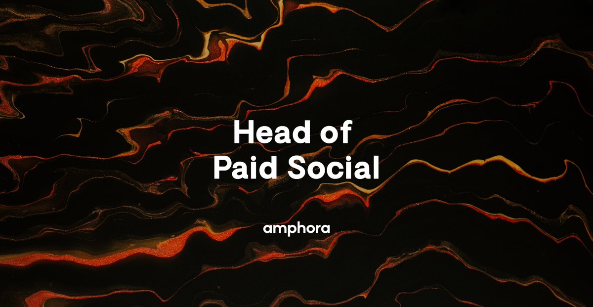 JoshLachkovic's tweet photo. 📣📣 HIRING ALERT: Head of Paid Social

(If this isn't for you, I would really appreciate a like and comment for your networks)

I am incredibly excited to announce, we are hiring our first full-time role at Amphora: Head of Paid Social.

We've had a brilliant year so far, growing each month, but have some pretty ambitious plans.

I created Amphora with two intentions:
(1) to build the agency I always wanted to hire both as a founder and head of growth, and
(2) to build the first household name growth agency.

Our first core service offering is paid social. It's the problem that affects almost every consumer startup in the world. It's easy to say post-iOS14, that job has become harder. I see it as more opportunity than there's been since the early days.

This role will be a leadership role, helping define and shape how we approach paid social. But it's also a new business, so you'll need to get stuck in day-to-day as well (besides, if you're anything like me, checking Ads Manager is just a part of your day like eating).

Here's your job link: https://t.co/UM4SGvBVAT