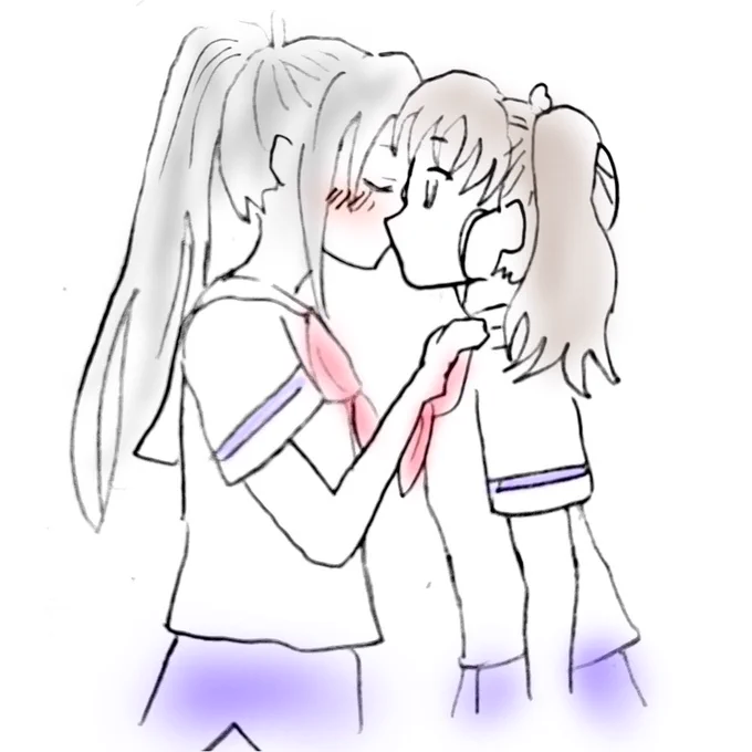 バレンタインのおかえしを大胆にしちゃうシロちゃん
#はいふり #ホワイトデー #百合キス #宗谷ましろ #知床鈴 