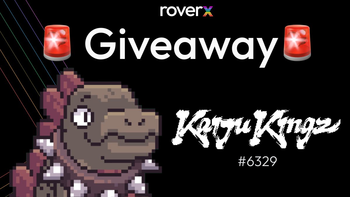 🎁 GIVEAWAY 🎁

Prize:
🏆 Genesis <a href="/KaijuKingz/">KaijuKingz</a> #6329 🦖

To enter:
1️⃣ Follow <a href="/RoverX_io/">RoverX : Super-app for NFT degens</a>
2️⃣ Like + RT
3️⃣ Comment your fav feature in the RoverX app

Participate &amp; get a chance to join one of the best NFT communities! 🚀

#KingzOnTop #KaijuKingz #NFT #NFTGiveaway #NFTCommunity #NFTs