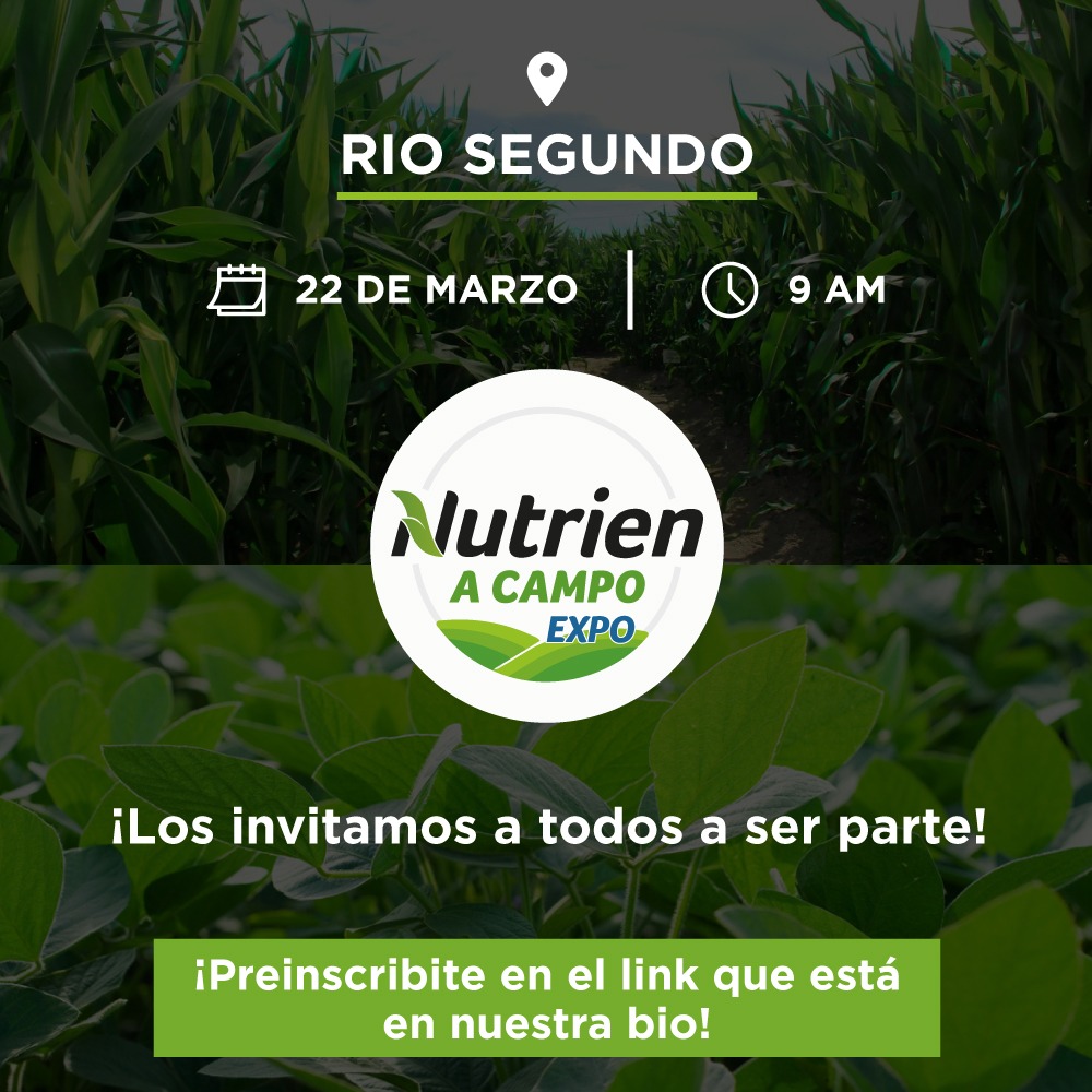 NutrienDigital's tweet photo. ➡️ ¡Los invitamos a todos a ser parte de Nutrien a campo Expo en Río Segundo!

El 22 de marzo a partir de las 9 horas compartiremos un encuentro donde tendremos charlas técnicas, resultados de ensayos, agricultura digital y ¡mucho más!

Preinscribite acá: https://t.co/fqHIJn9VNk https://t.co/o9AxsOwOzx