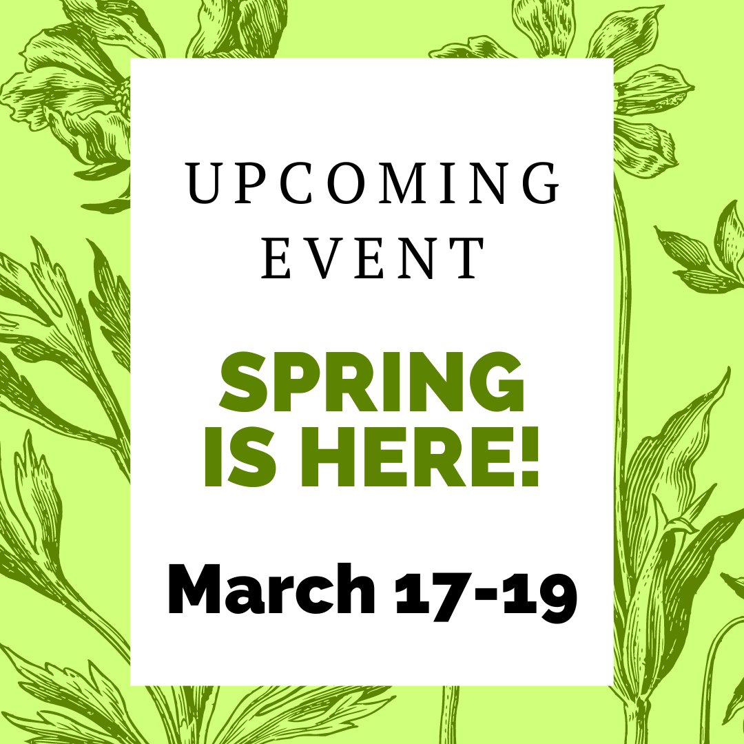 Our event starts this Friday at Chartreuse &amp; co! Visit us Mar. 17-19 from 10-4 each day for our Spring Is Here event!! We have lots of exciting new additions to our event this month. Check out the link to learn more - mailchi.mp/chartreuseandc…