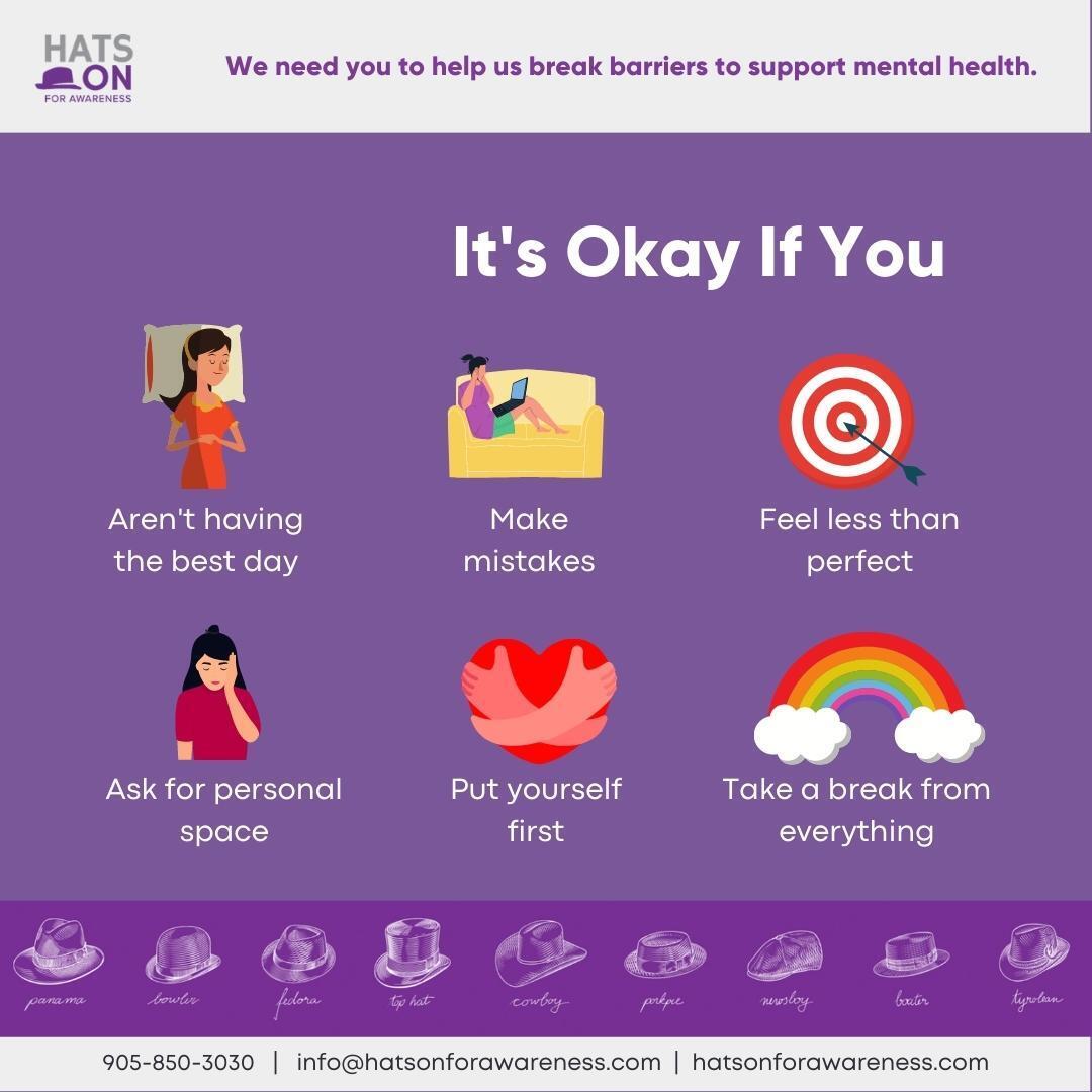 HatsOn4Aware's tweet photo. Small acts of self-care can have a big impact on your mental health. Take a break, take a breath, take care of yourself. #selflove #mentalhealth
Help us #BreakBarriers - https://t.co/WhNSaaSL3z
#TalkHatsOn #mentalillness #mentalhealth #mentalhealthawareness https://t.co/7AgTWdHlPd