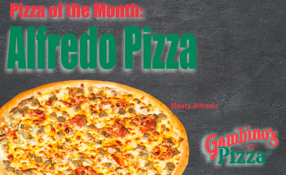 Have you tried our Pizza of the Month yet? The Alfredo Pizza is a delicious combination of our famous Alfredo sauce, a blend of cheeses, all topped with your favorite ingredients!

Order one today!
