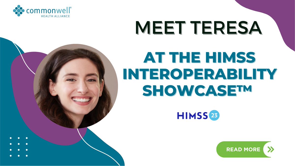 #HIMSS23 is right around the corner! Want to see CommonWell and its services in action? Meet Teresa in the Interoperability Showcase™. Learn more in our new blog: bit.ly/3l6usfD 

<a href="/athenahealth/">athenahealth</a> <a href="/eClinicalWorks/">eClinicalWorks</a> <a href="/healthgorilla/">Health Gorilla</a> <a href="/MEDITECH/">MEDITECH</a> <a href="/OneRecord/">OneRecord</a> <a href="/OracleHealth/">Oracle Health</a>