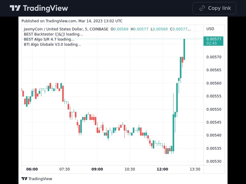 TradingView trade JASMY 5 minutes