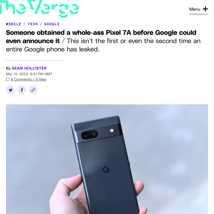 VergeTaglines's tweet photo. It’s not a Pixel if it doesn’t leak early https://t.co/35CGLp8q3S https://t.co/oEYNwgzskK