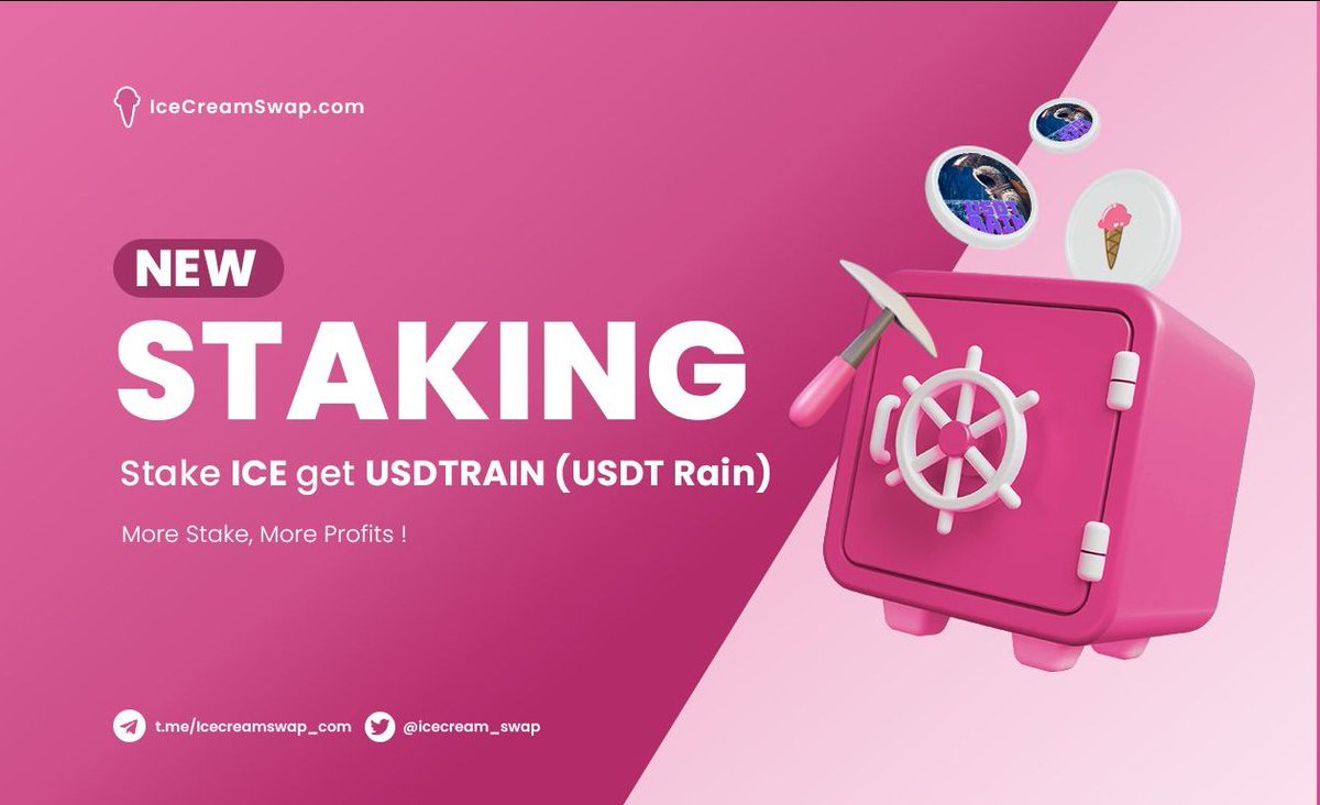 Stake ICE to earn USDTRAIN on #CoreChain now live🚀🚀🚀
Want to earn rewards on your ICE holdings and explore the <a href="/UsdtrainCore/">USDTRAIN |CORE</a> project? Here is your opportunity!
icecreamswap.com/pools?chainId=…

#CoreDAO #CORE #CoreMainnet <a href="/Coredao_Org/">Core DAO 🔶</a> @Coredao_Devs