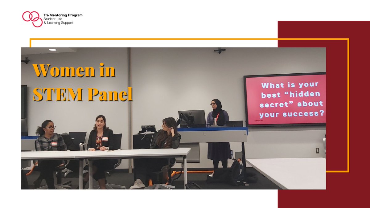 trimentoring's tweet image. #ICYMI Our Women in STEM panel featured inspiring speakers from several disciplines! Here’s a notable quote from one of our wonderful panelists:

 “One of the most important things for me is being able to manage negative emotions because there will always be setbacks.”