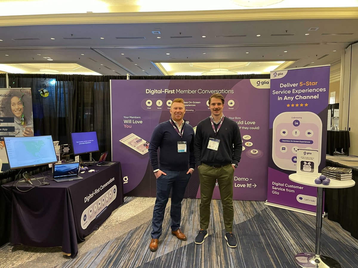 GliaInc's tweet image. Our team is in St. Louis at the #SymCentral event talking about how we enhance your member interactions along with #symitar and #jackhenry. Visit us in booth 37 for a #DigitalCustomerService demo today!