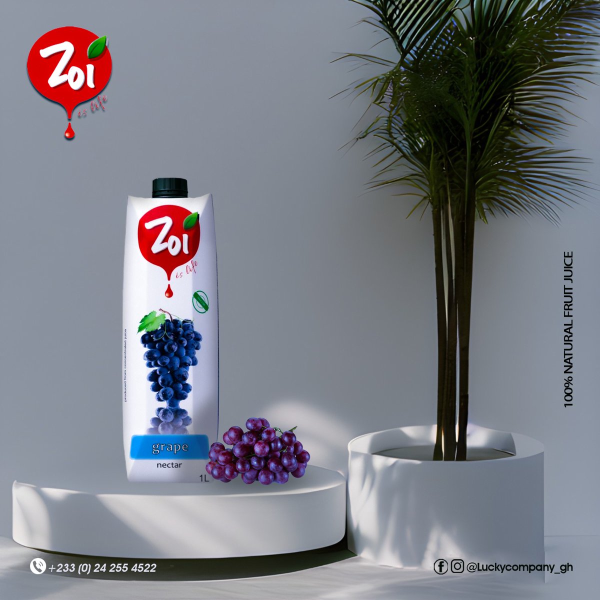 RockNRollCondom's tweet photo. From the grapevine of Cyprus, a natural refreshing fruit juice was made to give you the most irresistible taste of grape juice.

Enjoy Zoi Grape juice today and get Zoinified.

Available in all leading shops and supermarkets near you.
#GhanaMonth #LuckyDevelopmentGhana #ZoiJuice https://t.co/6SzyrkX9rH
