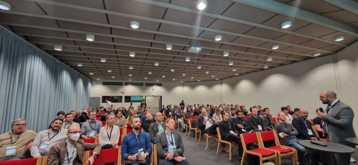 CNRPst's tweet photo. BRIGHT AND DARK SIDE OF AI IN ROBOTICS session at ERF2023 @eu_Robotics @SPARCrobotics first talk by Cem Gulec from @EU_Commission @cnr_istc @CNRsocial_ https://t.co/BHQ6V6esJm