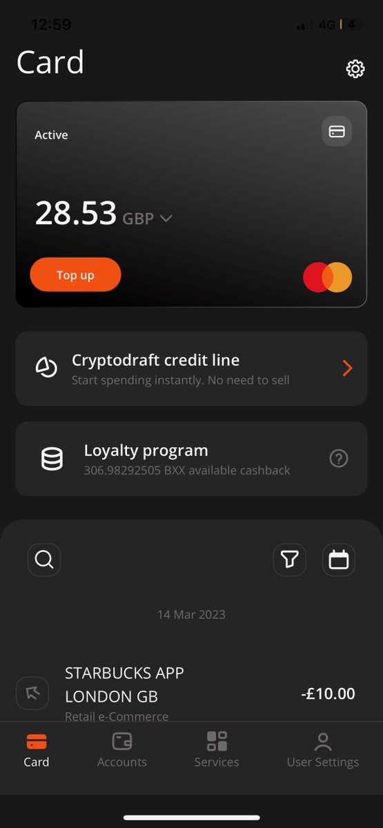 ChiefTradeSta's tweet image. I just used my #CLCard to buy my lunch at @Starbucks and got my $BXX cashback!!!