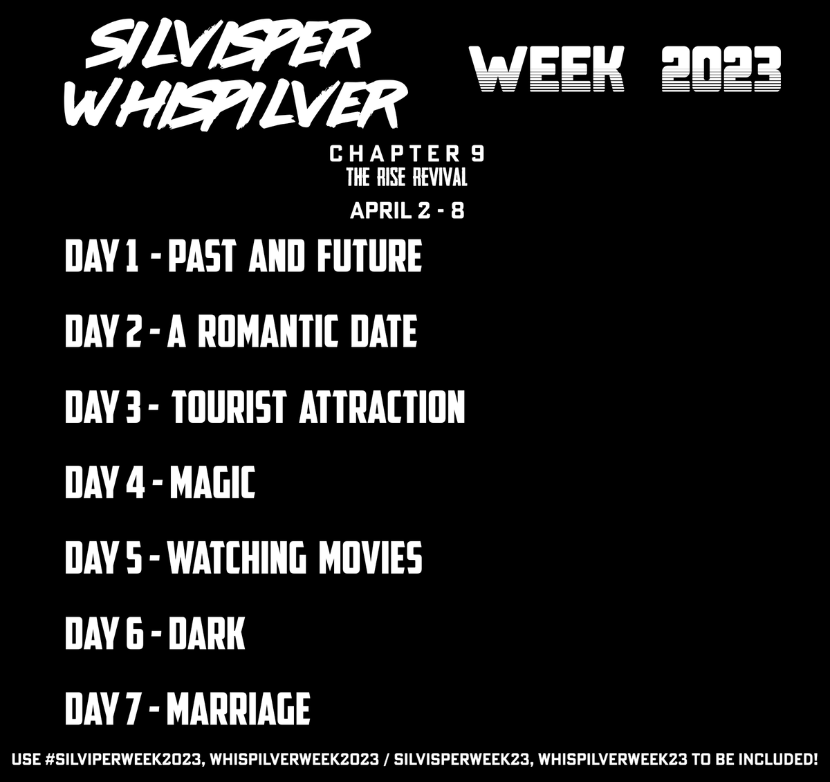 LunaSaranin's tweet photo. Silvisper/Whispilver Week 2023
Chapter 9: The Rise Revival
April. 2nd - 8th!
@Lupita13gsm
#SilvertheHedgehog #WhispertheWolf #SilverxWhisper #WhisperxSilver #Silvisper #Whispilver #SilvisperWeek2023 #WhispilverWeek2023 #SilvisperWeek23 #WhispilverWeek23 https://t.co/z00UVYB8Sj