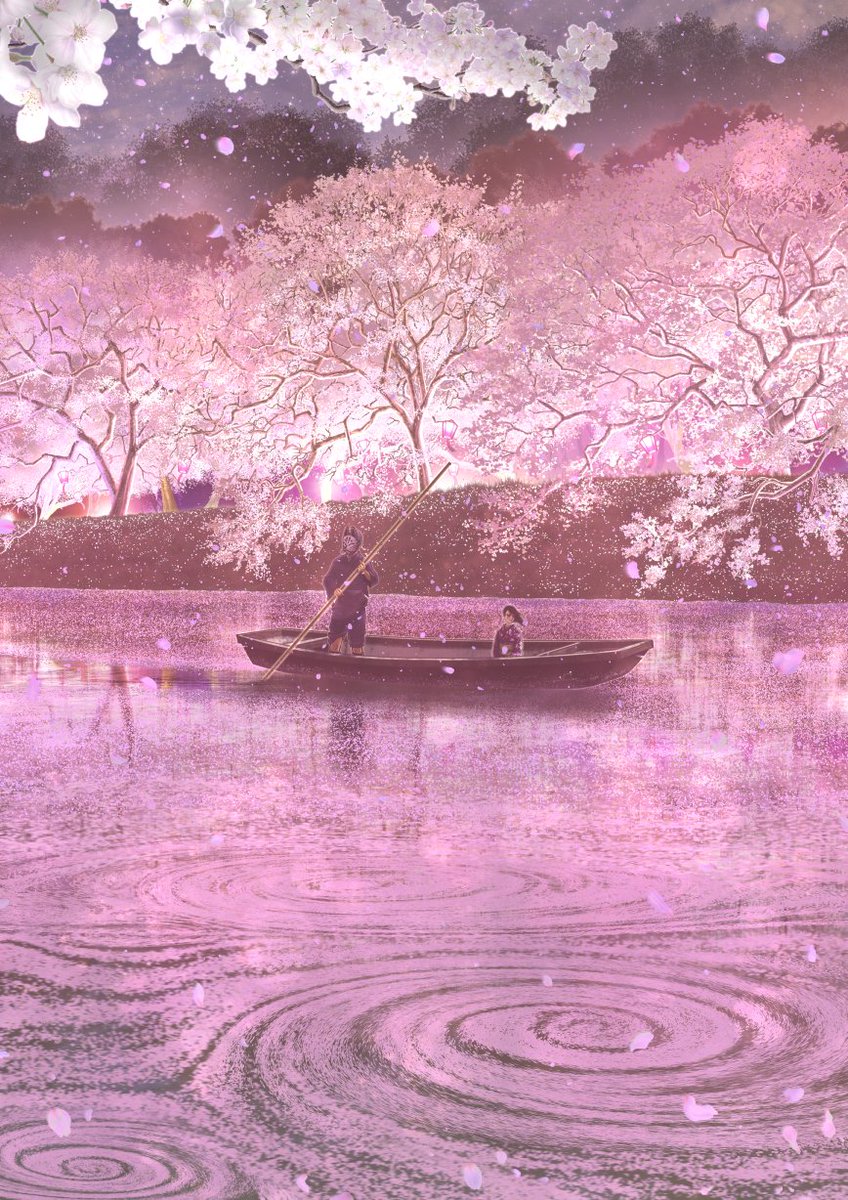 「#桜の作品でTLにも桜を咲かせましょう 東京では今日、開花宣言が出たみたいですね」|Kupeのイラスト