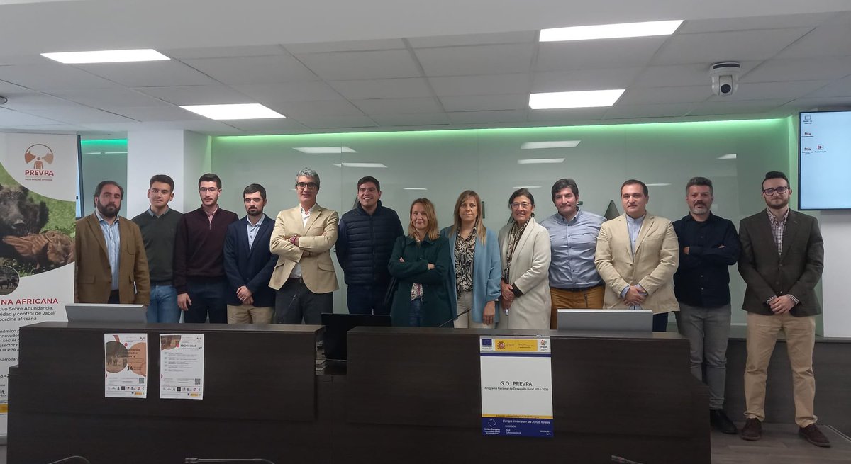 somosibericos's tweet photo. Hoy hemos presentado en Madrid los resultados del Grupo Operativo @GoPrevpa para la prevención de la #PPA (#pesteporcinaafricana) en España. Un proyecto en el que #ASICI ha participado junto a @Asiccaza @AsajaNacional
@IREC_CSIC_UCLM #Aproca @f_artemisan @interporc y @RFECaza https://t.co/LWhmu2zVx1