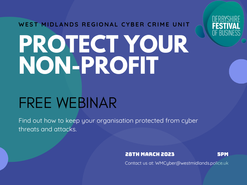 ROCUWMCyber's tweet photo. Are you part of a non-profit and want to learn how to best keep your organisation safe?

Get in touch for details on how to sign up! https://t.co/K46ktTl5A4