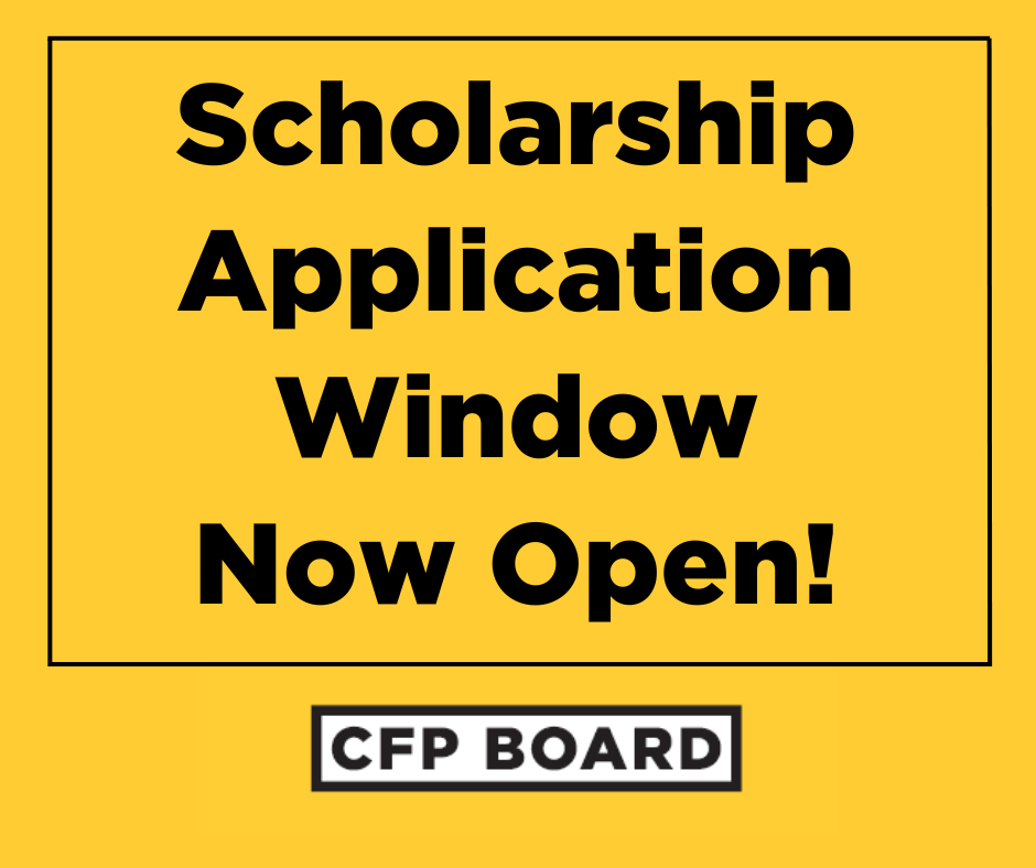 CFPBoard's tweet photo. Our Spring 2023 scholarship application window is open! See if you qualify for any of these 50 scholarships awards for individuals pursuing CFP® certification. Deadline to apply is April 2: https://t.co/bTmOYXR8EC  
#CFPpro #CFPproDiversity https://t.co/FDy2hmxzzO