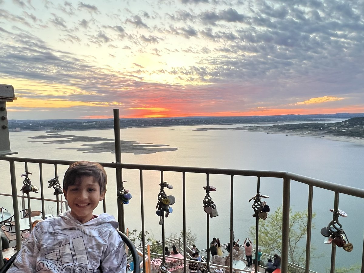 Spring Break in Austin with #WalleWorld. The sunset at @OasisLakeTravis restaurant is gorgeous. We even got to celebrate @RepWalle & @debbie_walle’s 16th belated wedding anniversary and Mando’s belated B-day! #CovidFree @AnaHdzTx
