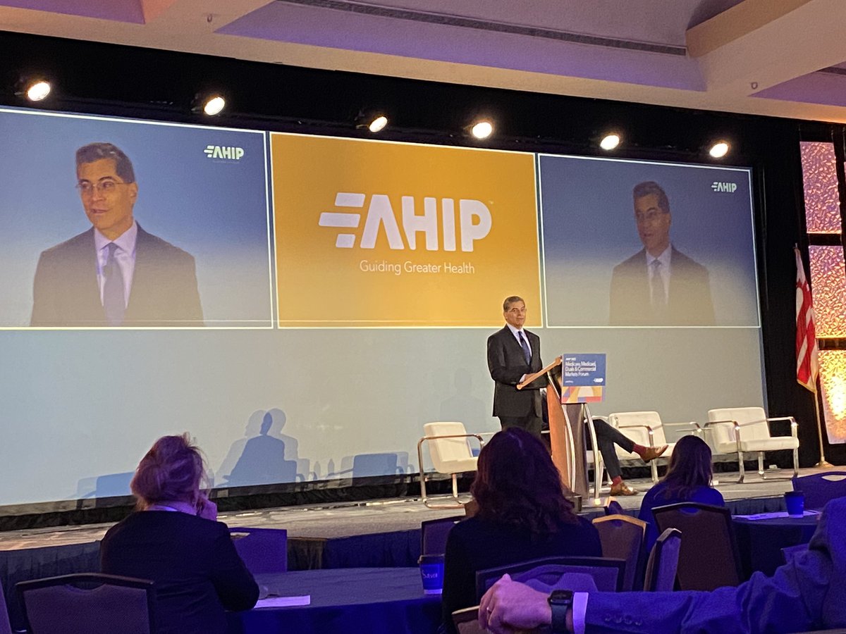 AliSkinnerPR's tweet photo. Starting the day hearing from @SecBecerra at @AHIPCoverage. https://t.co/ymfGYr8vOT
