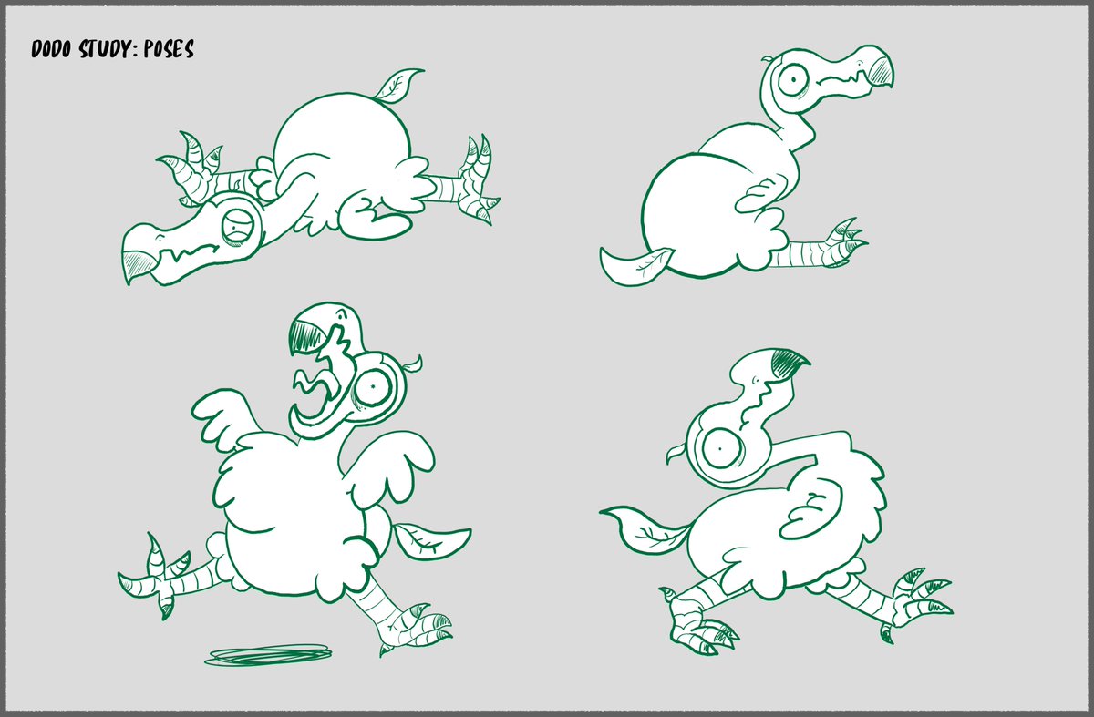 QuickdrawCass's tweet photo. Dodo bird! I did some Taxidermy studies and skeleton studies on this bird.  I was obsessed with it for about a month until I decided to draw the skeleton. That about killed me. https://t.co/zdeBAmqM2S