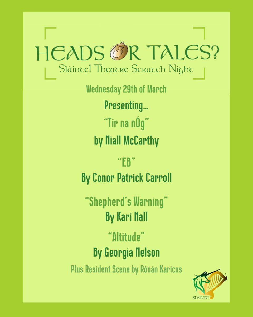 Our confirmed line up for our next Heads Or Tales? Scratch Night 🏴󠁧󠁢󠁳󠁣󠁴󠁿🇮🇪 

Join us at MAP Studios on the 29th of March for another night of Irish and Scottish Talent - Link in our bio for tickets, the last one sold out so grab your tickets soon! 🍀