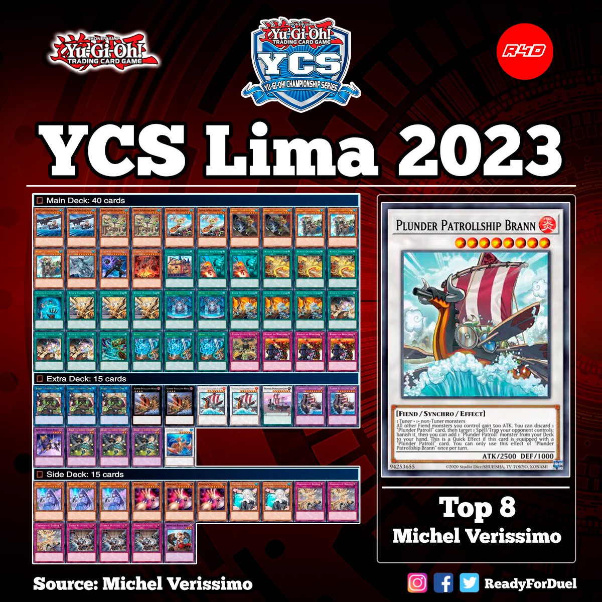 Top 8 YCS LIMA Michael Verissimo Source: Plunder Patroll Duelist # #TCG # YuGiOh Top 8 YCS LIMA Michael Verissimo Source: Plunder Patroll Duelist # #TCG # YuGiOh