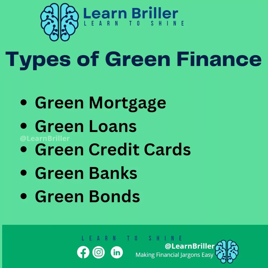 LearnBriller's tweet photo. 🖋It Broadens access to environmental friendly goods and services for individuals and enterprises, equalizing the transition to a low - carbon society , resulting in more socially inclusive growth.
#financegoals #greenfinance  #financialeducation #financetips #financechallenges https://t.co/ZzRveaIJTx