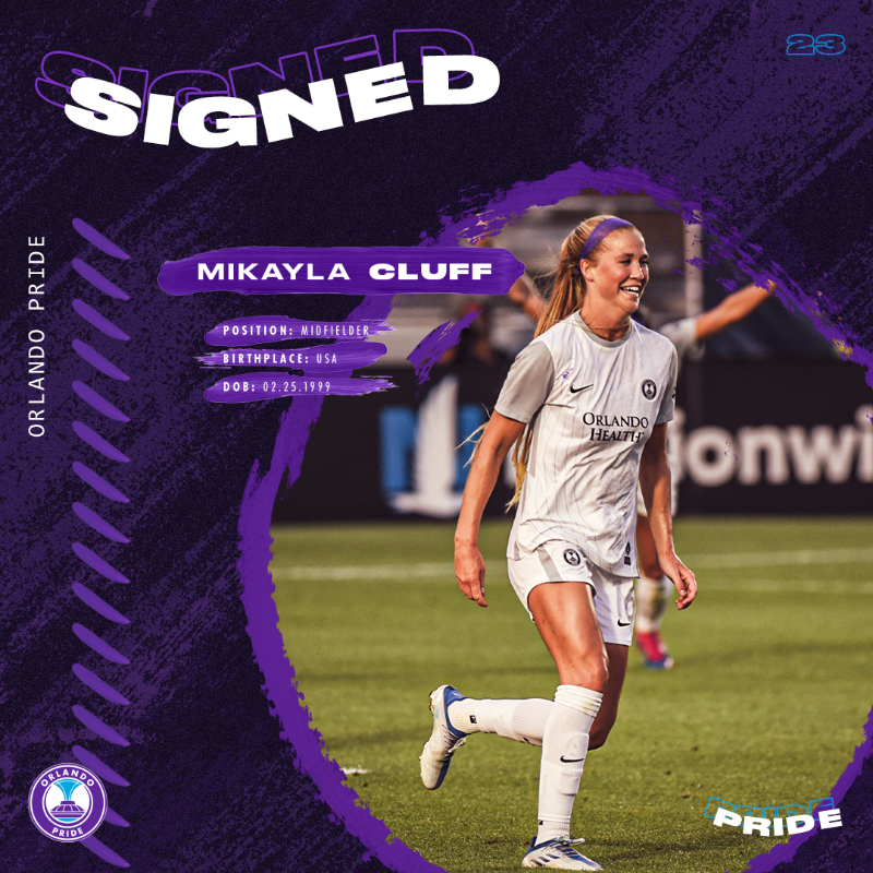 ORLPride's tweet photo. She's staying in the 407 ☀️

We have signed midfielder Mikayla Cluff to a new three-year deal.