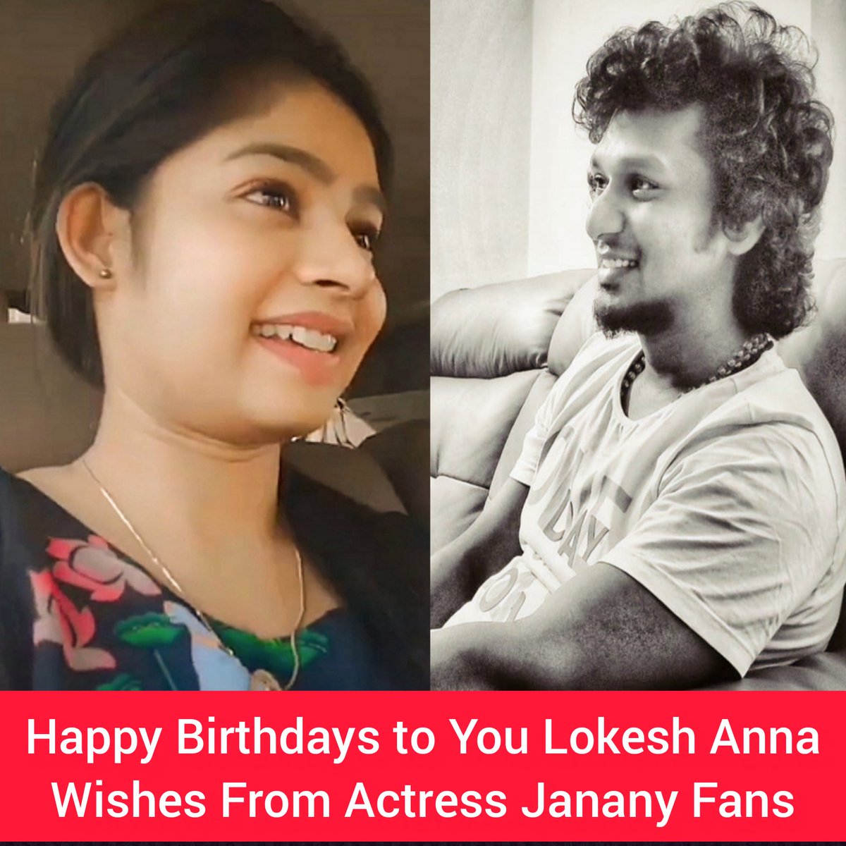 DanniView's tweet photo. Happy Birthdays to you Dear Lokesh Anna ❤️😍 May God Always Bless You and Your Family. Wishes from Actress Janany Fans
#HappyBirthdaylokeshkanagaraj
#ThalapathyVijay𓃵
#risingstarjanany
#actressjanany
#janany https://t.co/kYQIS6pbmZ