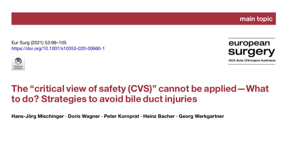 #surgerytwitter
The “critical view of safety (CVS)” cannot be applied—What to do? Strategies to avoid bile duct injuries 💣👩🏽‍⚕️🥽🤺🪡🧨🔥💥🤖📝!  @GastroOneIndia