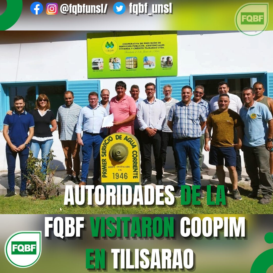 ✅️Se firmó convenio de cooperación entre la UNSL y COOPIM y un acta acuerdo entre FQBF y COOPIM con el objetivo de trabajar en conjunto y contribuir a mejorar el servicio de provisión de agua que brinda la cooperativa para sus asociados.
<a href="/SebastianAnduj4/">Sebastian Andujar</a>
@moriunsl
#fqbf