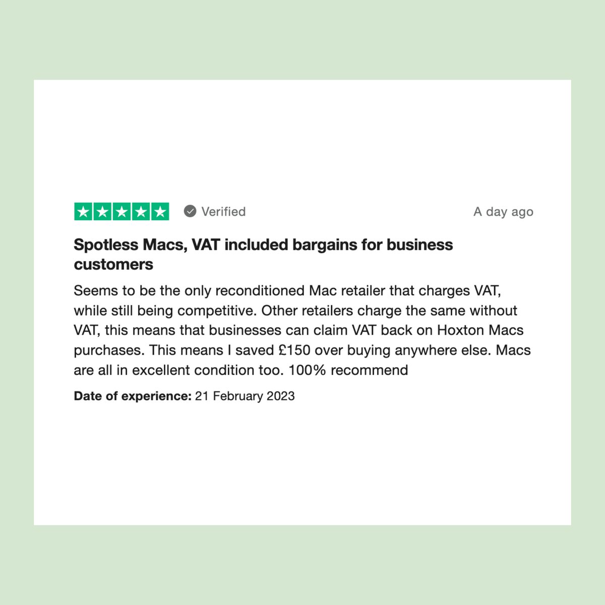 If you're a #business you'll be happy to hear that all of our prices include VAT. Unlike most other retailers we do not operate under the #VAT Margin Scheme. All purchases are supplied with a VAT invoice allowing you to reclaim 20% VAT.  #hoxtonmacs #refurbished