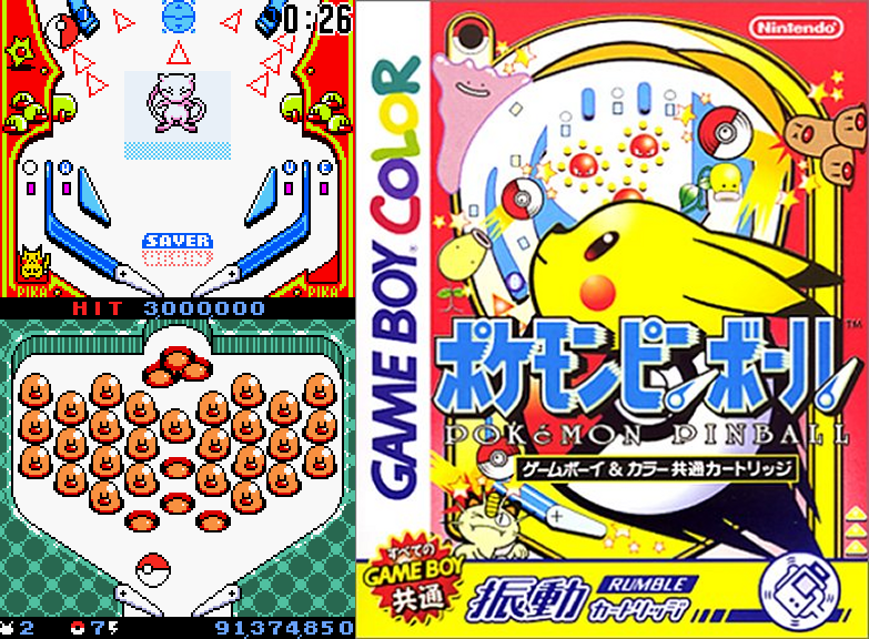 SerebiiOTD's tweet photo. On this day in 1999, 24 years ago, Pokémon Pinball was first released on the GameBoy Color.

This game had you play on two pinball boards to go through Kanto and catch all the Pokémon

https://t.co/uJ9YXhR5eH https://t.co/B3vcIfKEMB