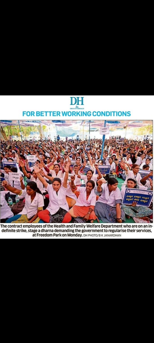 daya22sira's tweet photo. @KicchaSudeep
@DarshanThoogud1
@ShivarajkumarFc

Sir pls bandu support maadi sir NHM health department strike for justice since one month.. Pls 🙏 nimge kai mugitivi bandu support madi sir.. 
Pls see this photos... https://t.co/Uerj3HPyY4