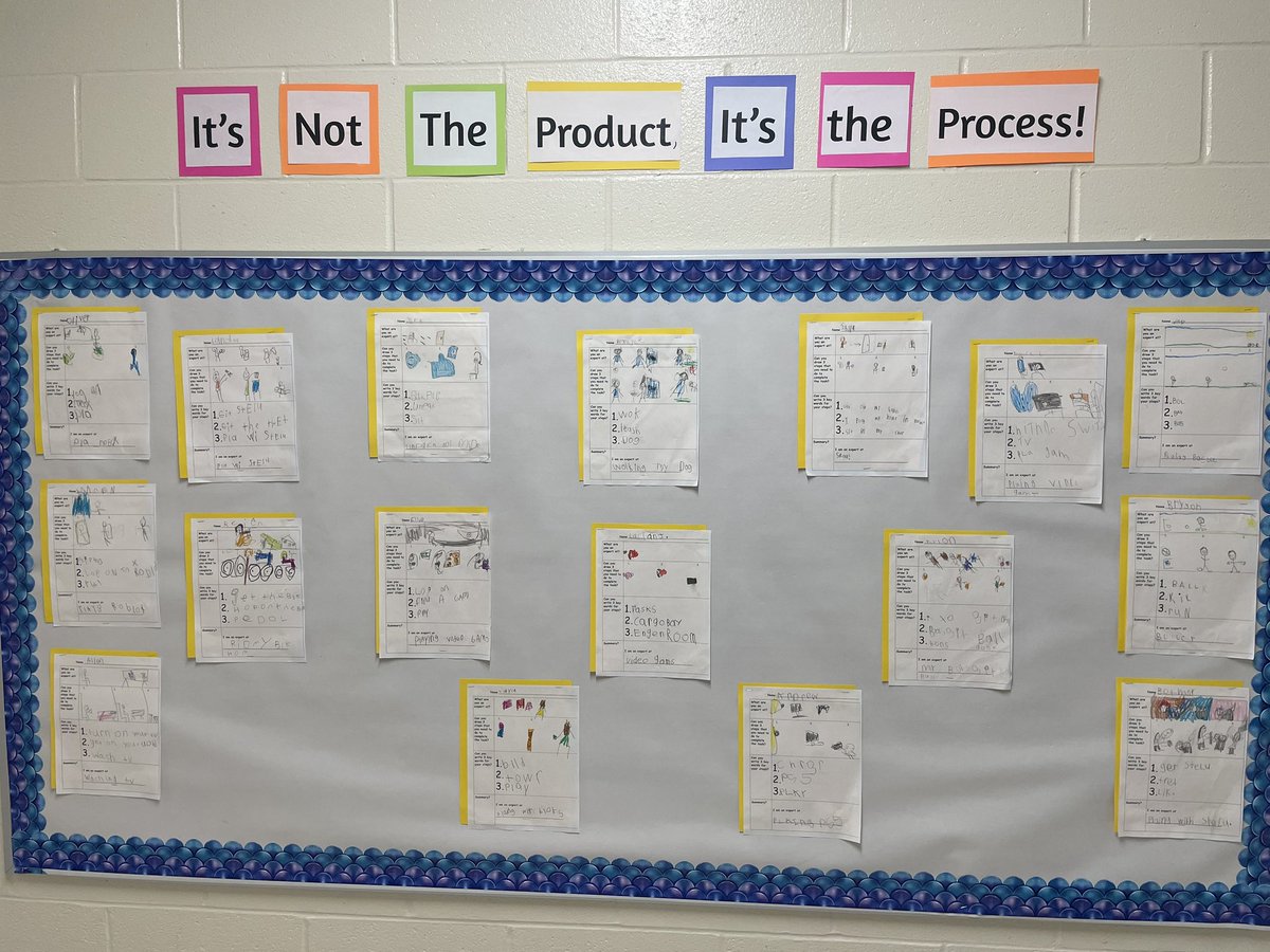 LOVE this display of student work - and the message it conveys - with a focus of process over product <a href="/RTEFlightStatus/">Round Top Elementary</a>  <a href="/AVID4College/">AVID</a> Showcase in <a href="/RichlandTwo/">Richland School District Two</a>!