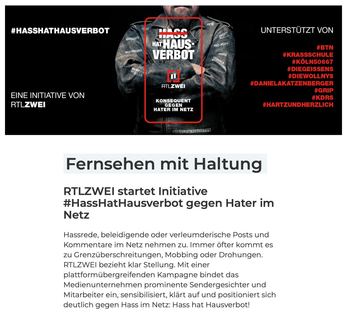 uhrensohn14's tweet photo. Eine Initiative „Fernsehen mit Haltung“ starten und dann dem #Wendler eine Bühne geben.
Wie verlogen kann man sein? @rtl2: Ja!
#BoykottRTL2
#RTL2HatHausverbot
https://t.co/XbXUCzt7mL https://t.co/2hQAisYzQ8