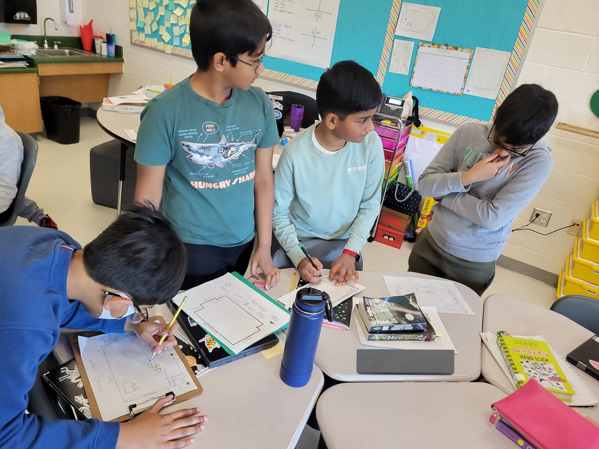 MsWolken's tweet photo. Students are working hard to create blueprints of our classroom. Look at all these future architects! 
@GoshenPostES https://t.co/sj1JXSpoLA