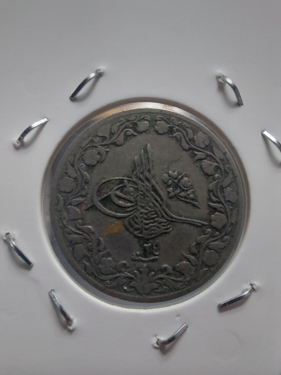 McCormark's tweet image. Egyptian 5/10 Qirsh from 1898. It was minted near the end of the Mahdist War. Egypt allied with England to fight against Sudan. It ended in a co-rulership over Sudan between England and Egypt. But the British made sure they had the power and Egypt was only in control in theory