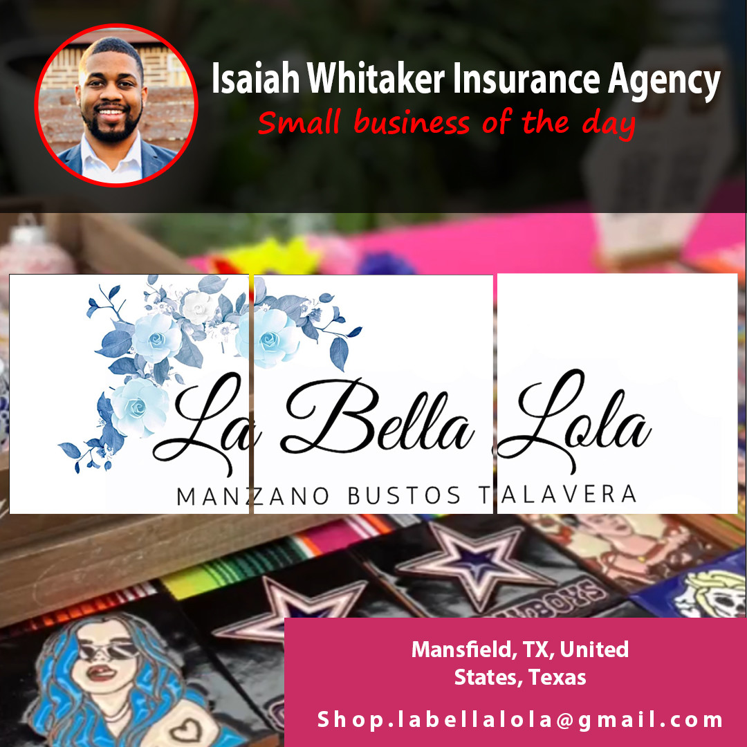 Small Business of the day. Isaiah Whitaker Insurance Agency #IsaiahWhitakerInsuranceAgency #businessinsurance